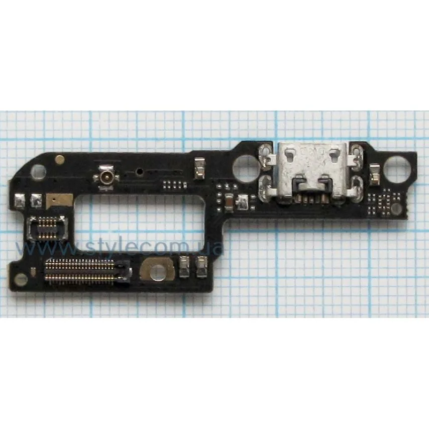 Шлейф нижня плата Xiaomi High Quality з роз'ємом живлення та мікрофоном Чорний