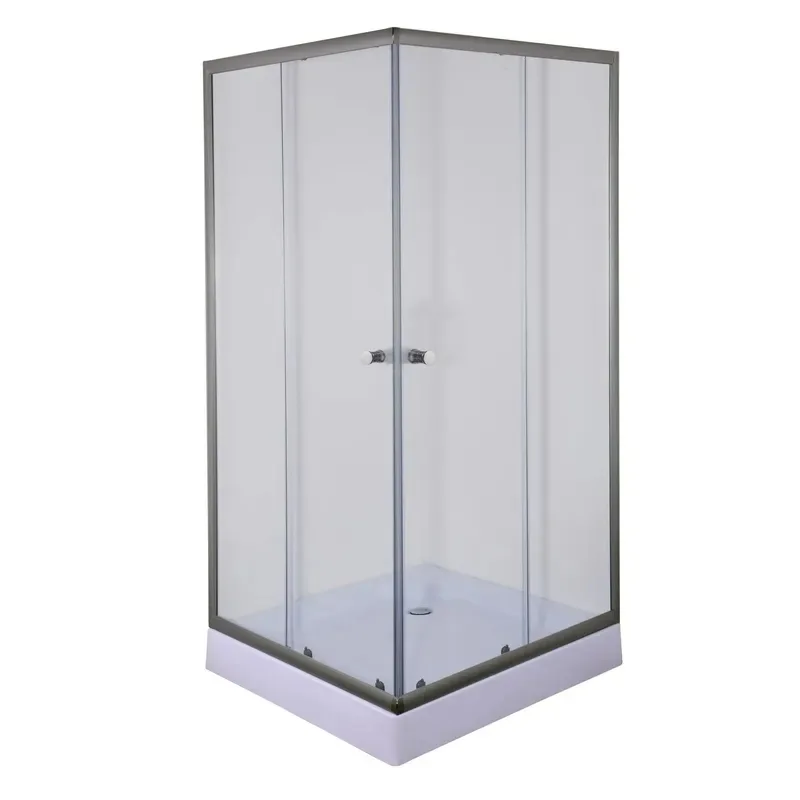 Душевая кабина 90x90 см с низким поддоном ABS графитовое стекло 4 мм SCT01-90x90x195-TR