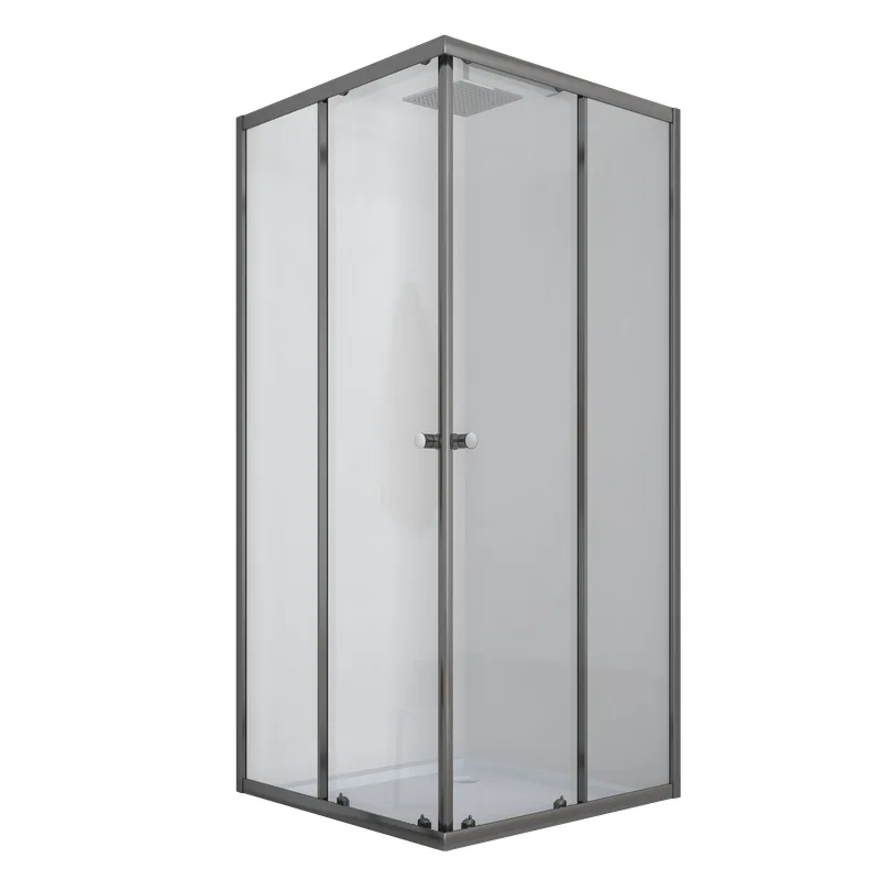 Душевая кабина 90x90 см с низким поддоном ABS графитовое стекло 4 мм SCT01-90x90x195-TR