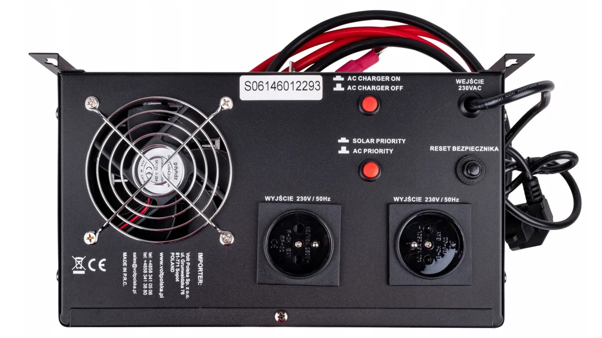 Інвертор Volt Polska 2000W 1400W плюс 2 акумулятори VOLT VRLA 100Ah 12V