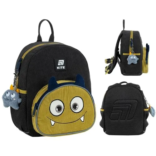 Рюкзак Kite Kids Monster для дітей з ущільненою спинкою та широкими лямками.