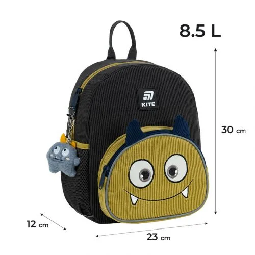 Рюкзак Kite Kids Monster для детей с уплотненной спинкой и широкими лямками.