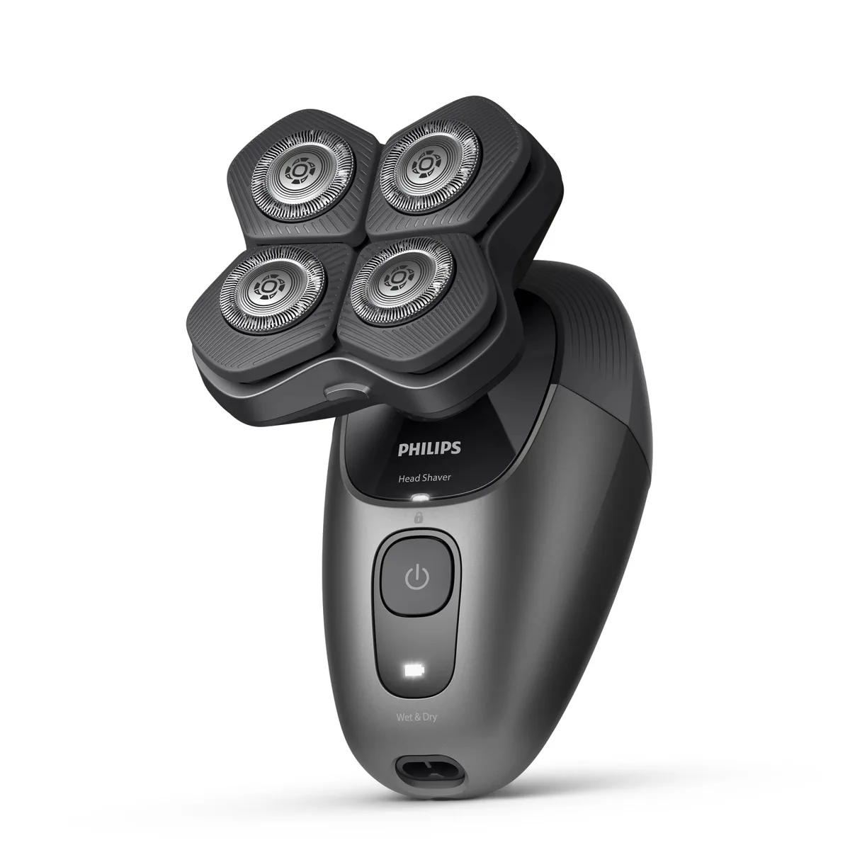 Електрична бритва для голови Philips Pro Series 7000, роторна, 4 бритвені головки, Li-Ion, сухе та вологе гоління, кейс для зберіг