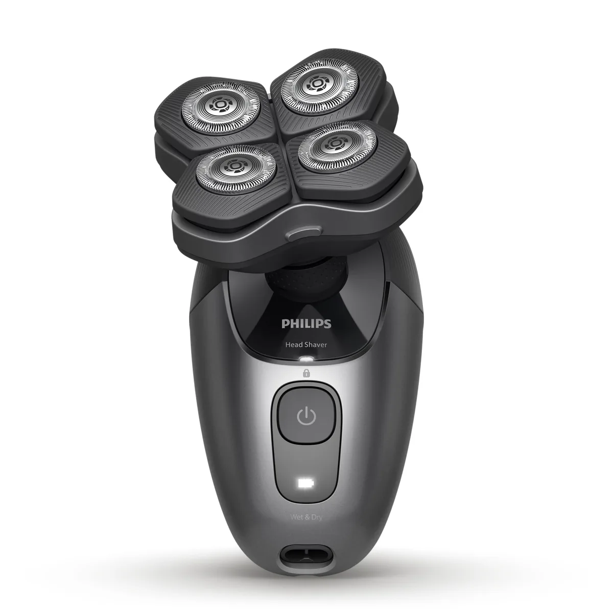 Електрична бритва для голови Philips Pro Series 7000, роторна, 4 бритвені головки, Li-Ion, сухе та вологе гоління, кейс для зберіг
