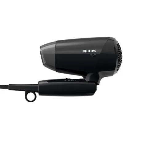 Фен Philips EssentialCare, компактний дорожній, 1200Вт, 3 налаштування, холодний обдув, чорний.