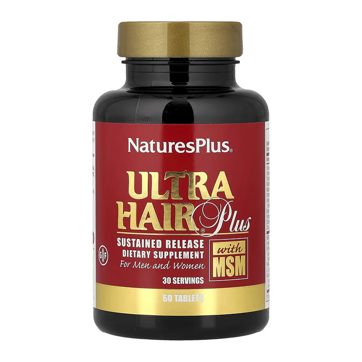 Ultra Hair Plus Nature's Plus дієтична добавка 60 табл без глютену з MSM