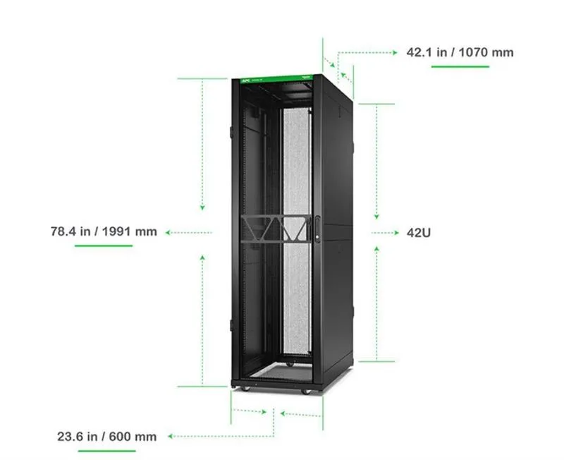 Шкаф APC NetShelter SX Gen 2, 42U (600x1070) мм, цвет черный.
