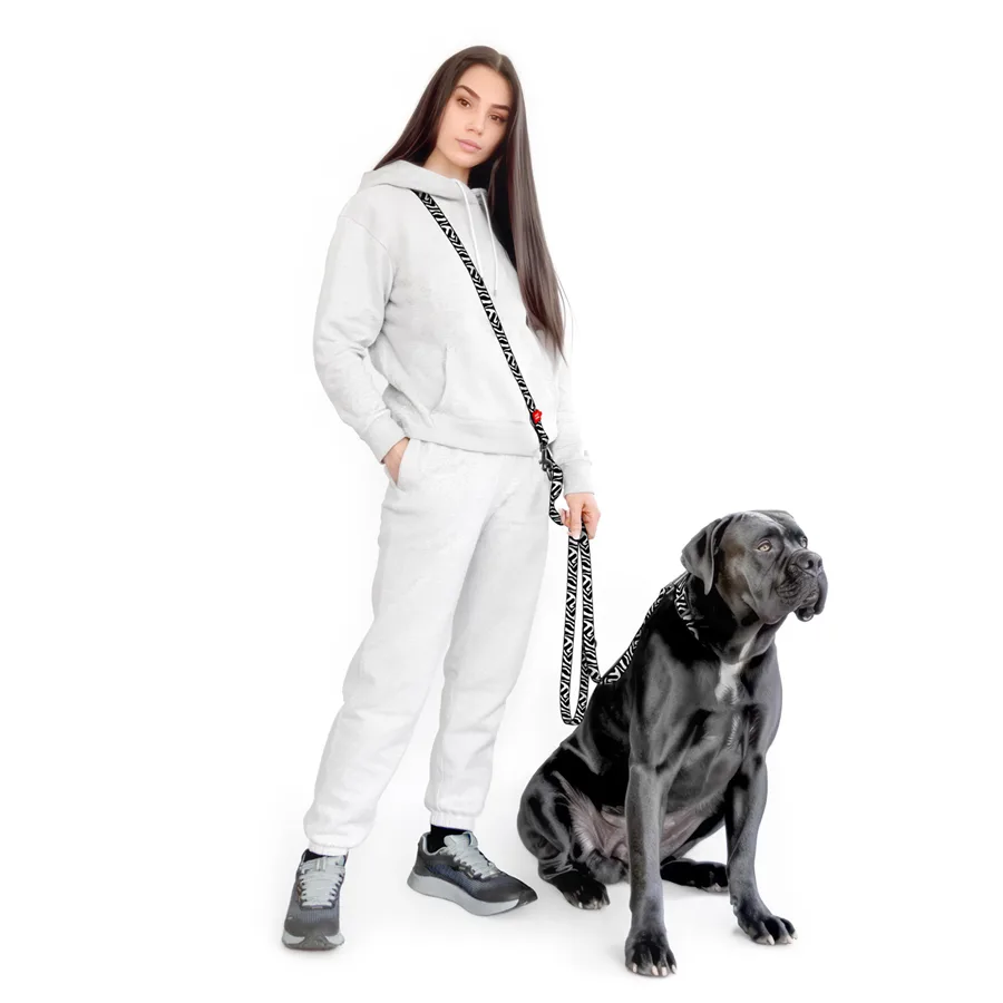 Повідець-перестібка WAUDOG Nylon 20 мм x 300 см Нейлон Зебра М