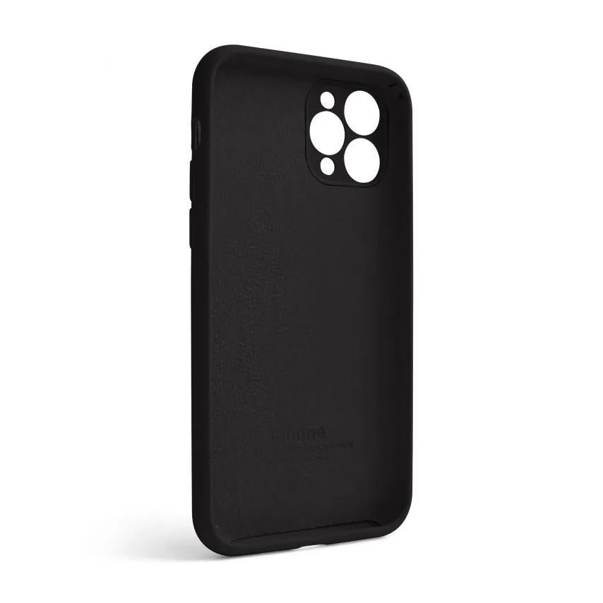 Чохол силіконовий для Apple iPhone 11 Pro  чорний закритий низ закрита камера