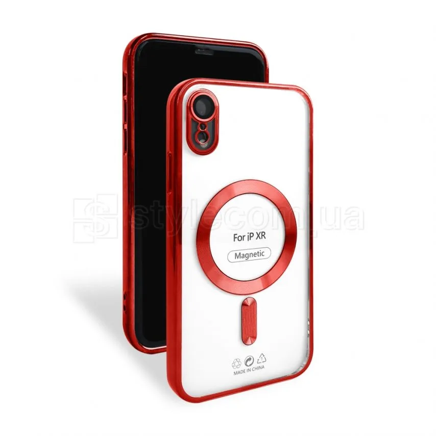 Чехол MagSafe для Apple iPhone Xr силиконовый красный