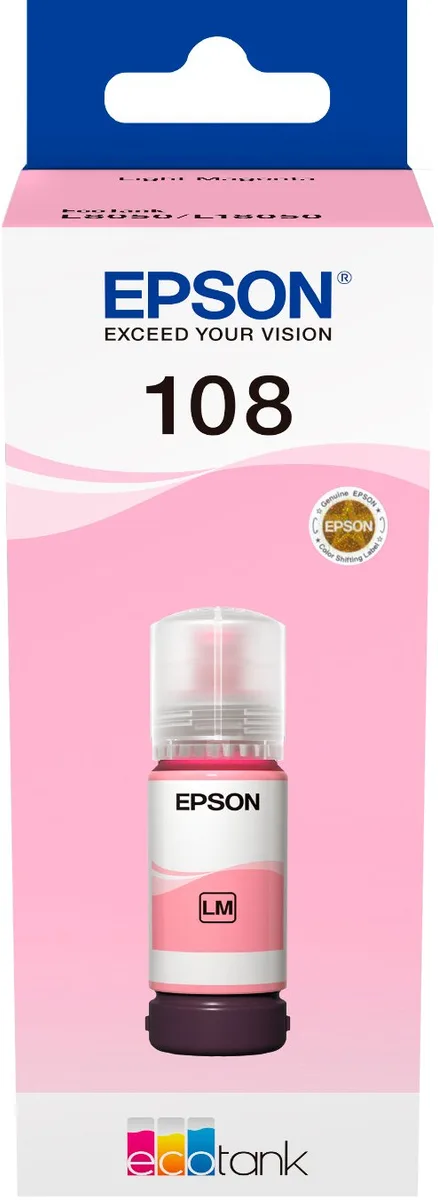 Контейнер з чорнилом Epson 108 EcoTank L8050/L18050 light magenta