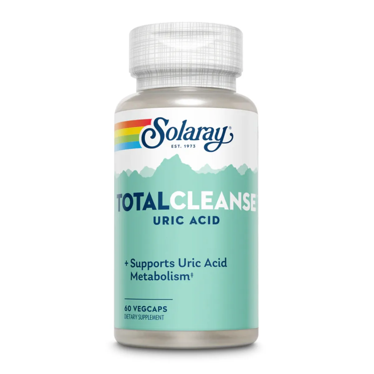Solaray Total Cleanse Uric Acid 60 капсул для снижения мочевой кислоты и здоровья суставов