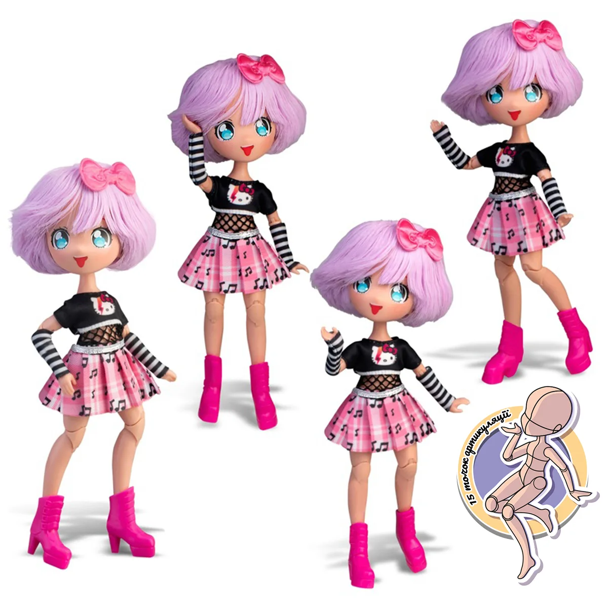 Лялька 4SF Manga Dolls Hello Kitty комбіновані матеріали 19,5 см