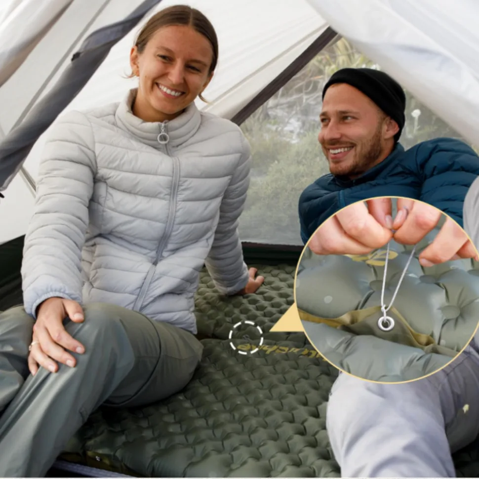 Матрац надувний туристичний Naturehike нейлон 183х58х7 см зелений