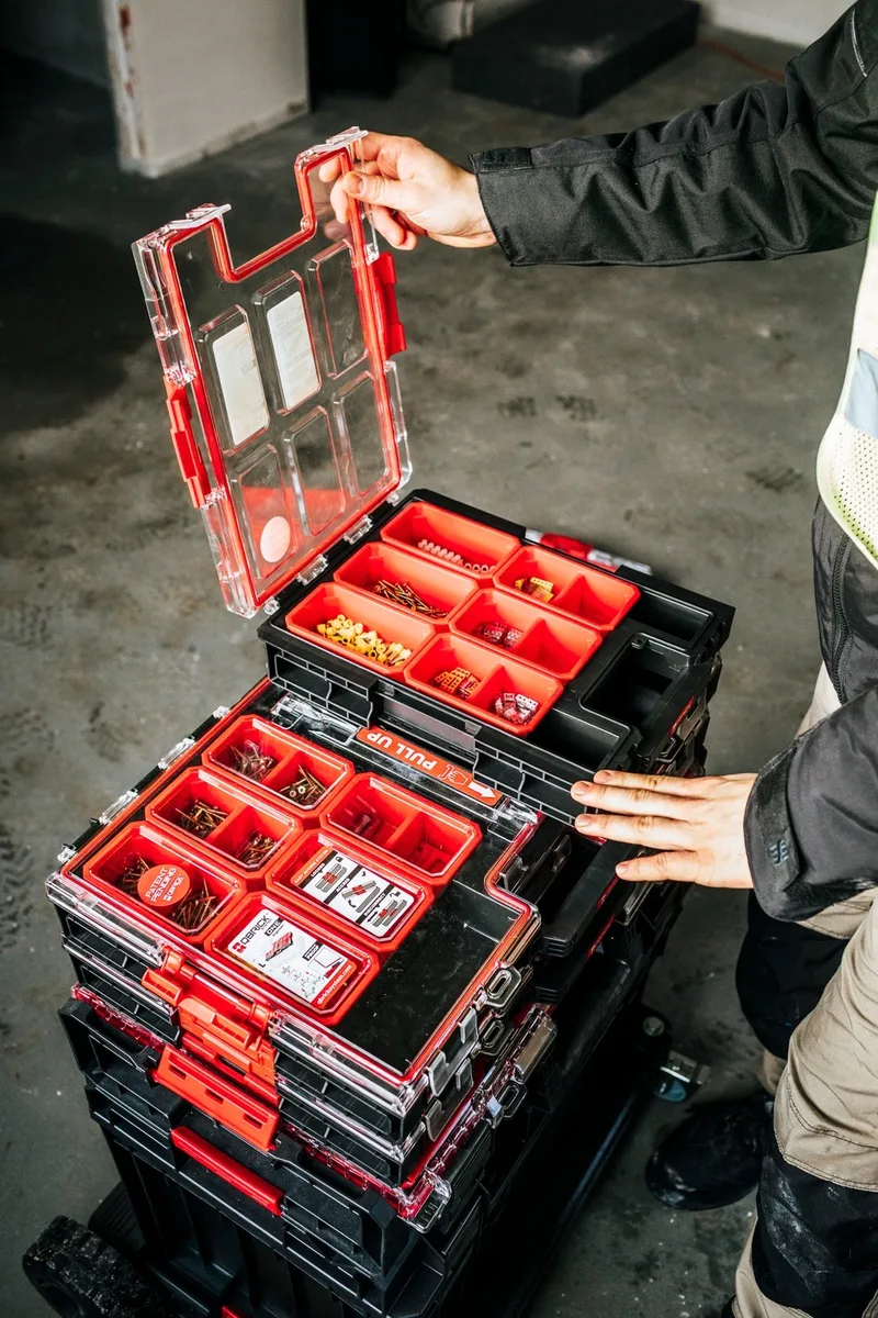 Органайзер QBRICK пластиковий 364х264х106 мм чорний 4 л 5 відділень