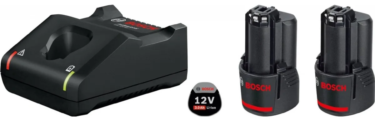 Набір акумулятора та зарядного пристрою Bosch Li-Ion 12В 2x3000 мАг