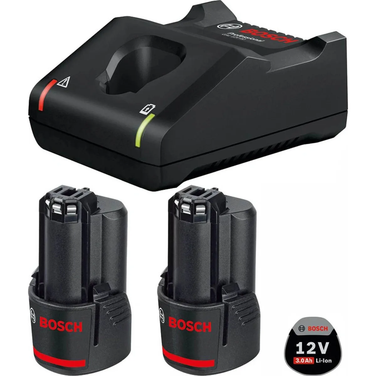 Набір акумулятора та зарядного пристрою Bosch Li-Ion 12В 2x3000 мАг