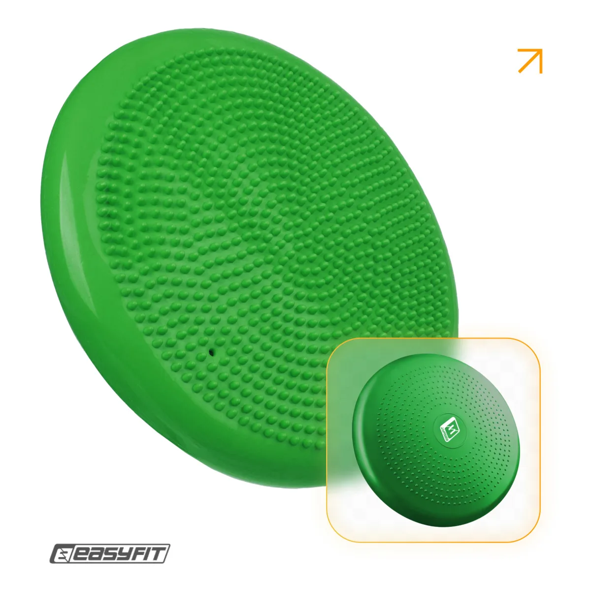 Балансувальна подушка масажна EasyFit гума 33 см зелена
