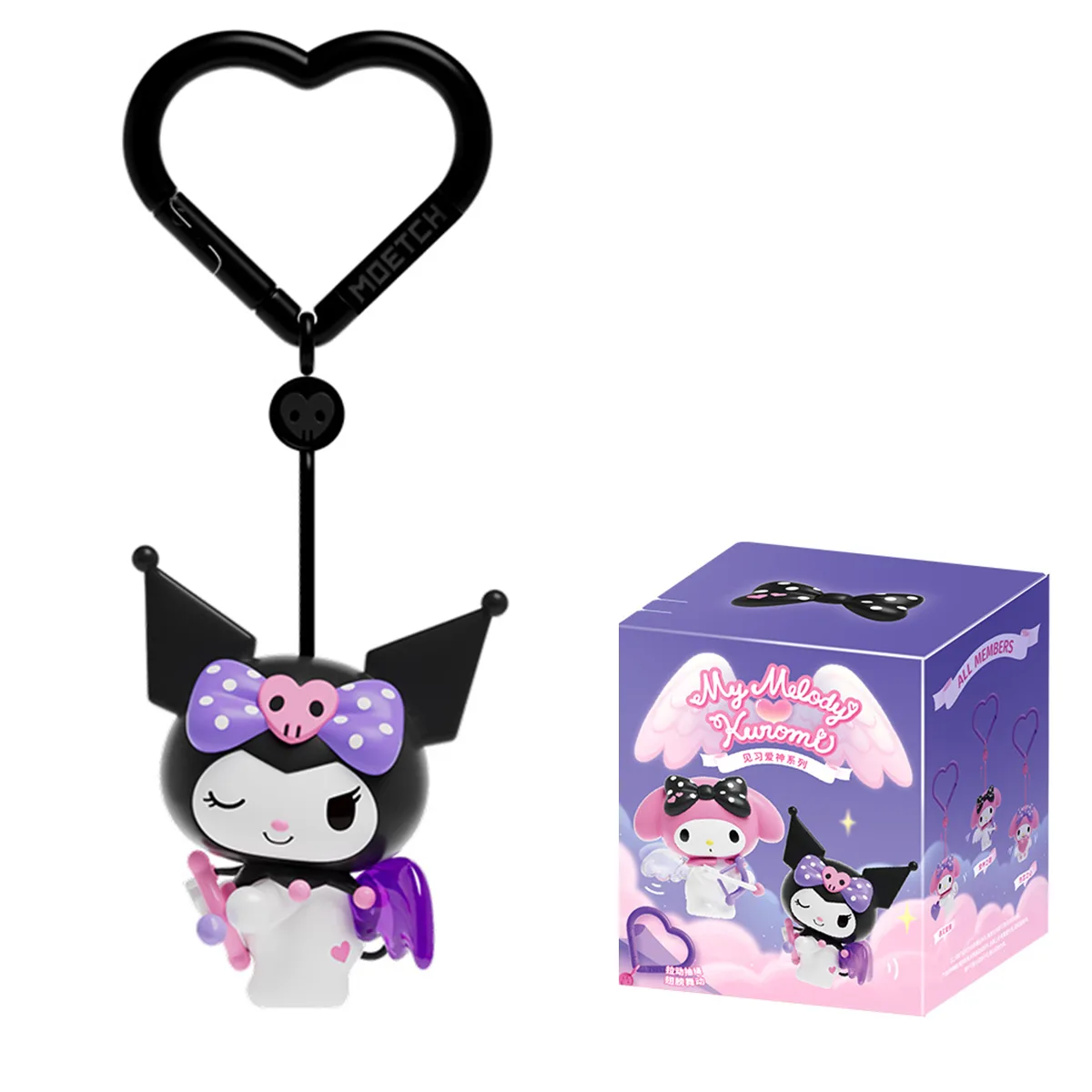 Механічна іграшка Pop Top Kuromi My Melody 8 см Полівінілхлорид Рожевий