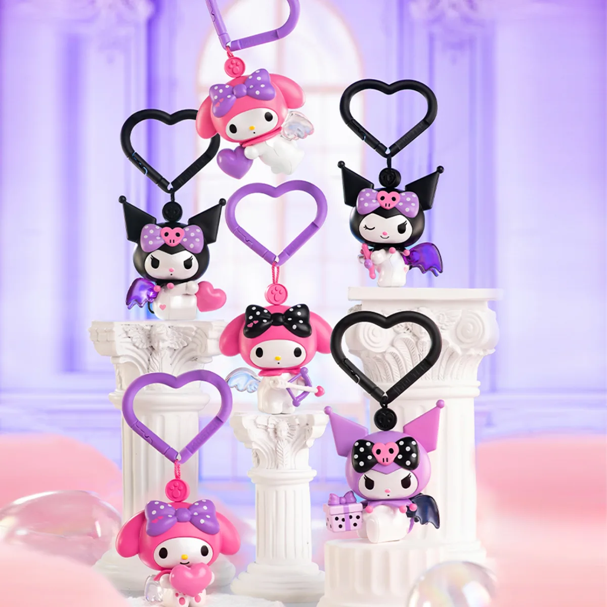 Механічна іграшка Pop Top Kuromi My Melody 8 см Полівінілхлорид Рожевий