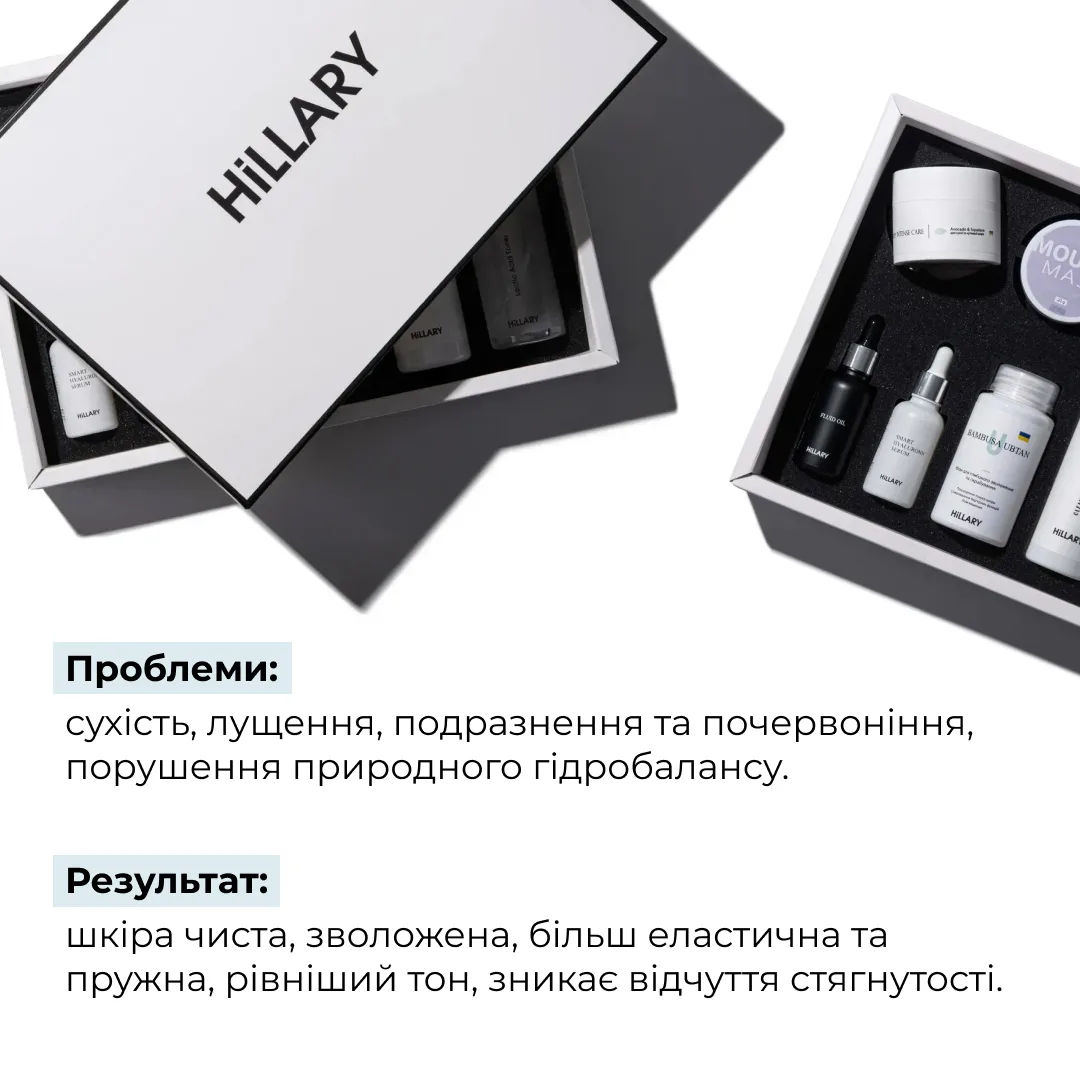 Набір для комплексного догляду за сухою та чутливою шкірою Hillary Perfect 9