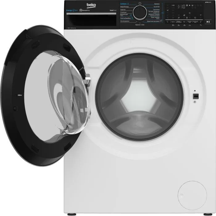 Фронтальна пральна машина Beko, 9 кг, 1400 об/хв, клас енергоспоживання A, ширина 55 см, з дисплеєм, паровою функцією, інверторним