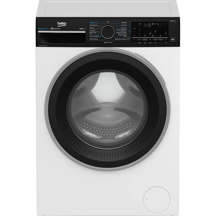 Фронтальна пральна машина Beko, 9 кг, 1400 об/хв, клас енергоспоживання A, ширина 55 см, з дисплеєм, паровою функцією, інверторним