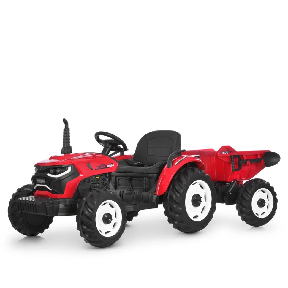 Детский электромобиль Трактор M 6260EBLR-3 24V 2 мотора 95W комбинированный красный