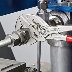 Кліщі переставні KNIPEX хромовані 180мм 0-40мм з ергономічними рукоятками