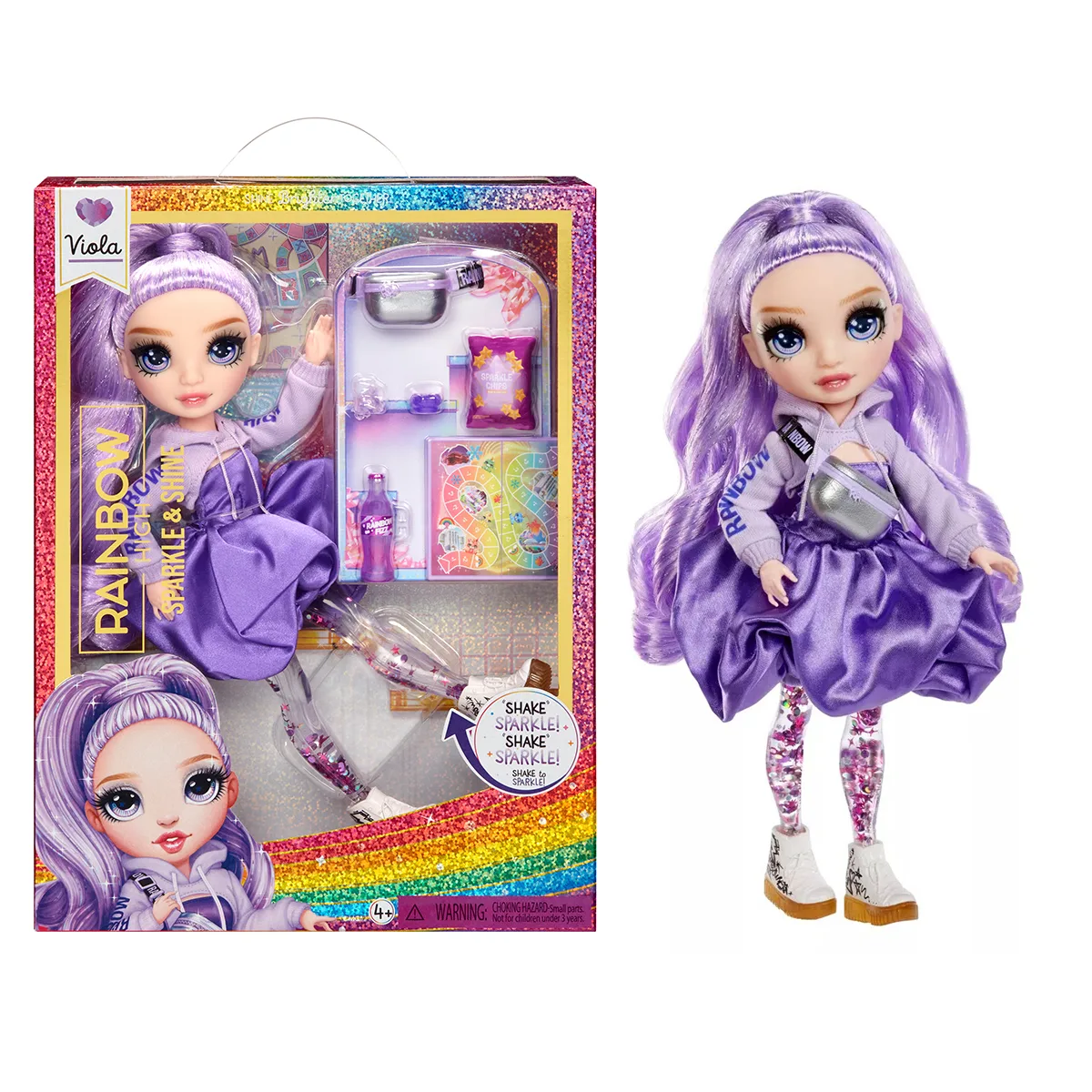 Лялька Rainbow High комбіновані матеріали 28 см бузкова