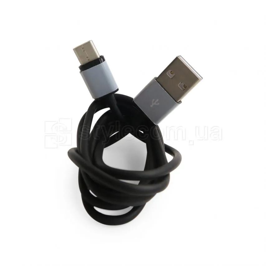 Автомобильное зарядное устройство 2в1 Type-C 1USB 2А черное пластиковое