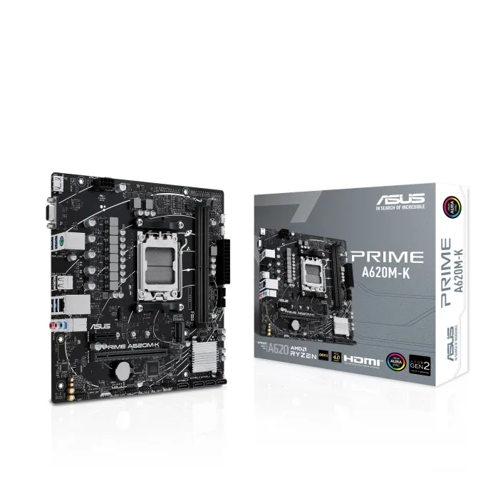 Материнська плата ASUS A620M-K AM5 micro-ATX 2xDDR5 HDMI D-Sub 226x221 мм
