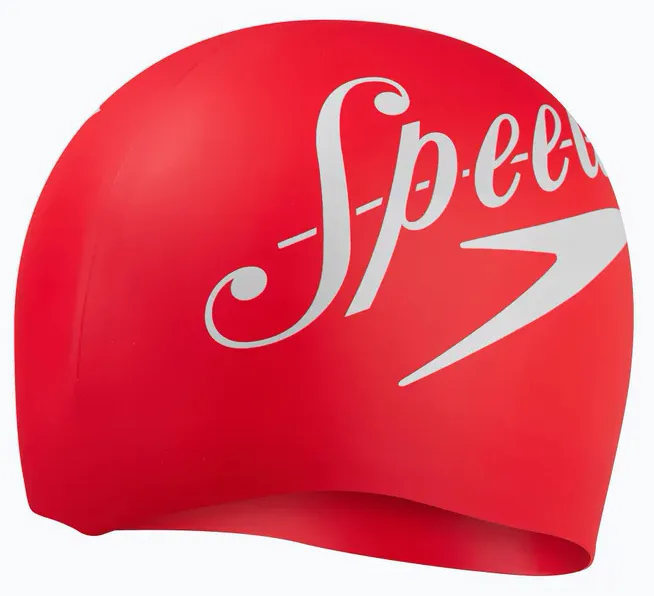 Шапка для плавания SPEEDO силикон OSFM красный белый