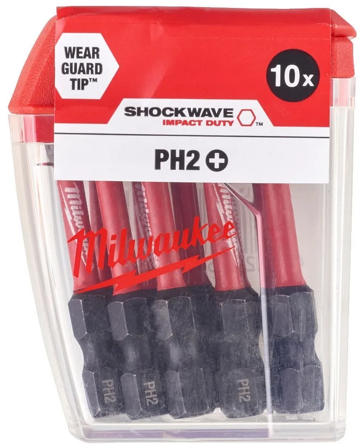 Біти Milwaukee Shockwave PH2, 50 мм, набір з 10 штук.