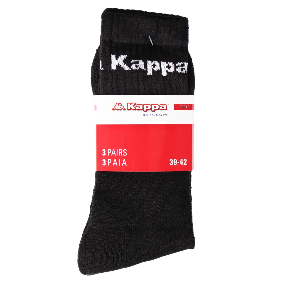 Шкарпетки Kappa 68% бавовна 39-42 чорний білий сірий 3 пари
