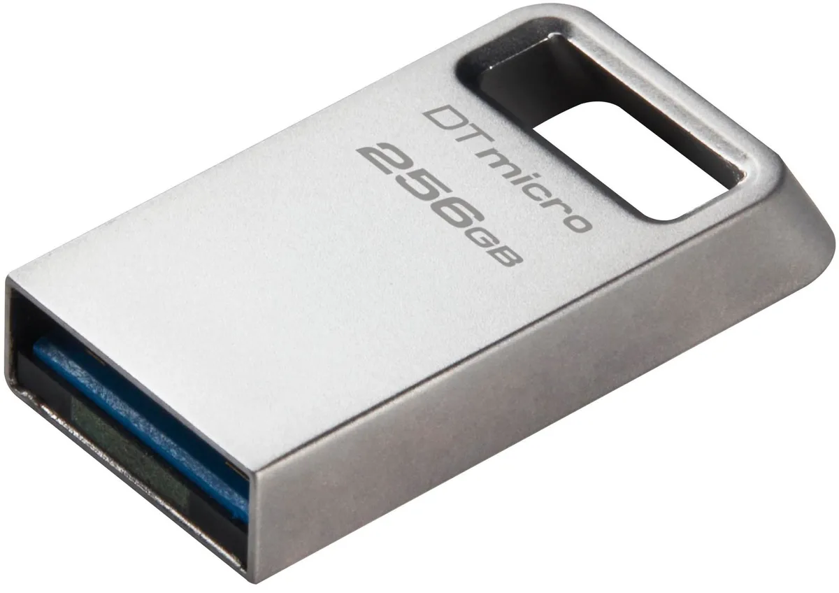 Накопичувач Kingston  256GB USB 3.2 Type-A Gen1 DT Micro R200MB/s Metal