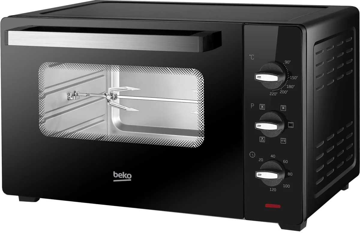 Электрическая конвекционная печь Beko, 45 л, 2000 Вт, механическое управление, черного цвета