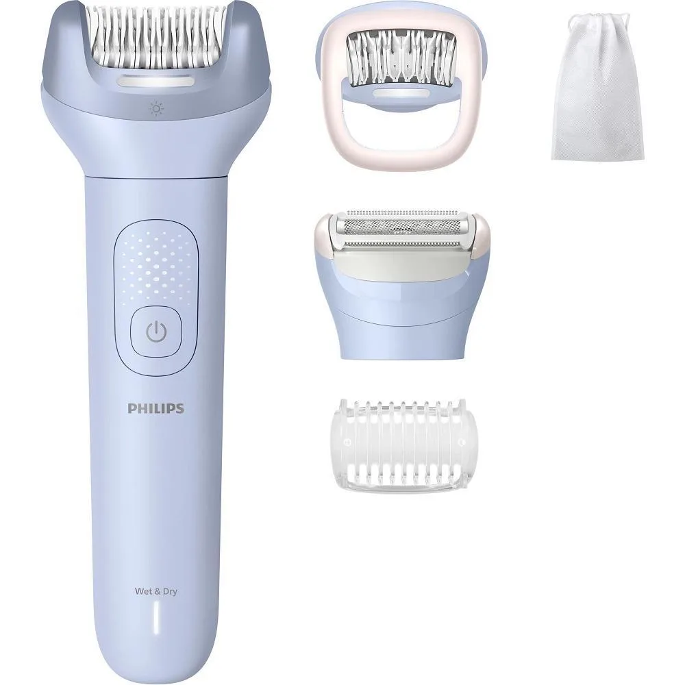Епілятор Philips Series 8000, дисковий, акумуляторний, з пінцетом, для вологого та сухого використання, комплектується 4 насадками