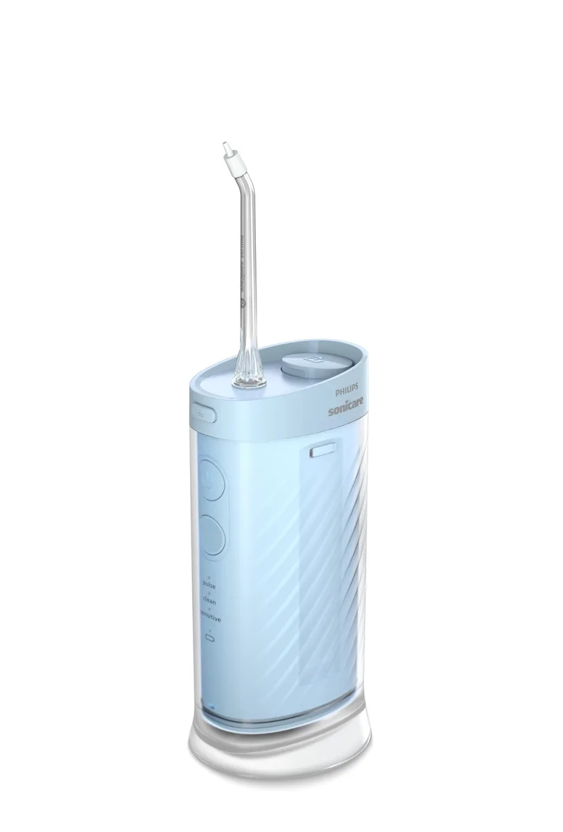 Іригатор Philips Sonicare Compact Flosser 1000, портативний, з чашею 200 мл, складний, блакитний.