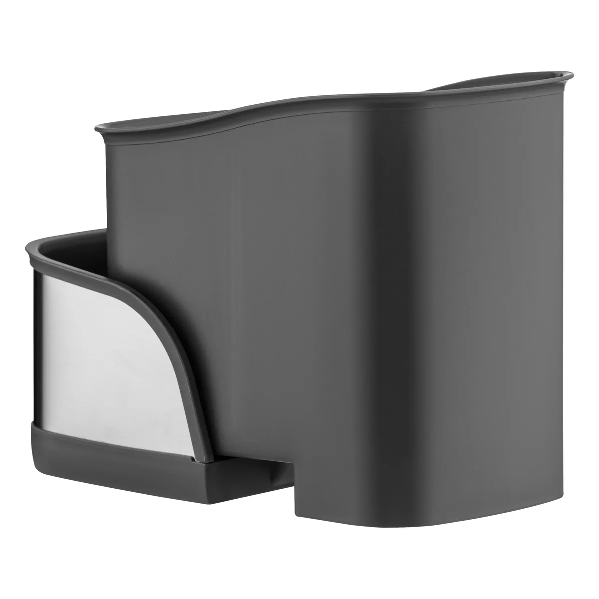 Органайзер для щіток ARDESTO Minimalism, 15х10х13.5см, пластиковий, з нержавіючої сталі, сірого кольору.