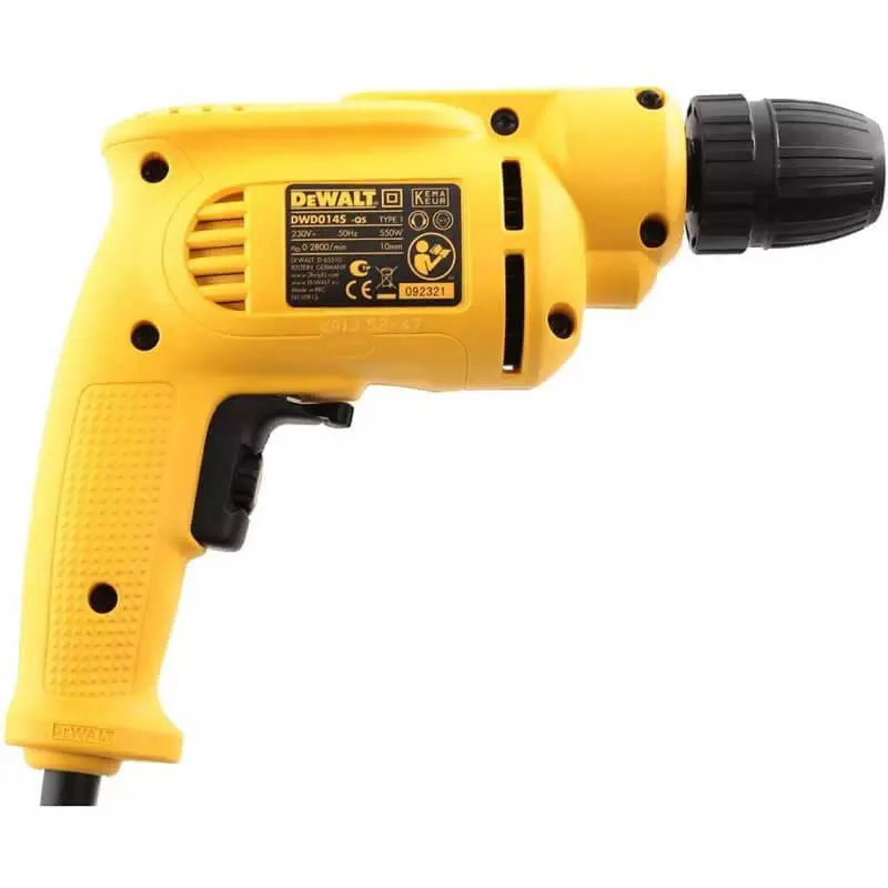 Дриль DeWalt 550Вт, 7.9Нм, 0-2800об/хв, патрон 10мм, вага 1.34кг.