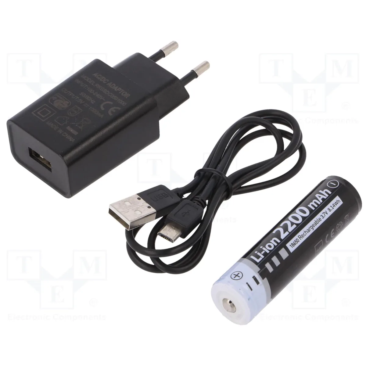 Ліхтар професійний Mactronic алюмінієвий USB 350 Лм чорний