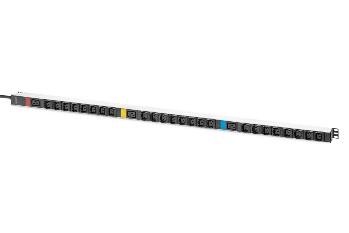 Пристрій розподілу електроживлення DIGITUS 0U, 24xC13, 3xC19, 3x16A, 250V, вилка IEC 60309 3ph