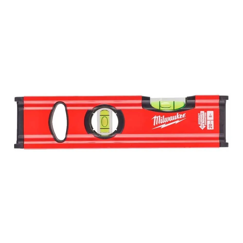 Уровень Milwaukee Slim 20 см, 2 капсулы, алюминиевый корпус