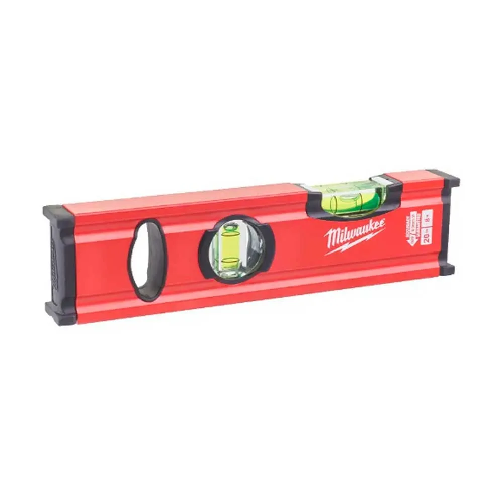 Уровень Milwaukee Slim 20 см, 2 капсулы, алюминиевый корпус