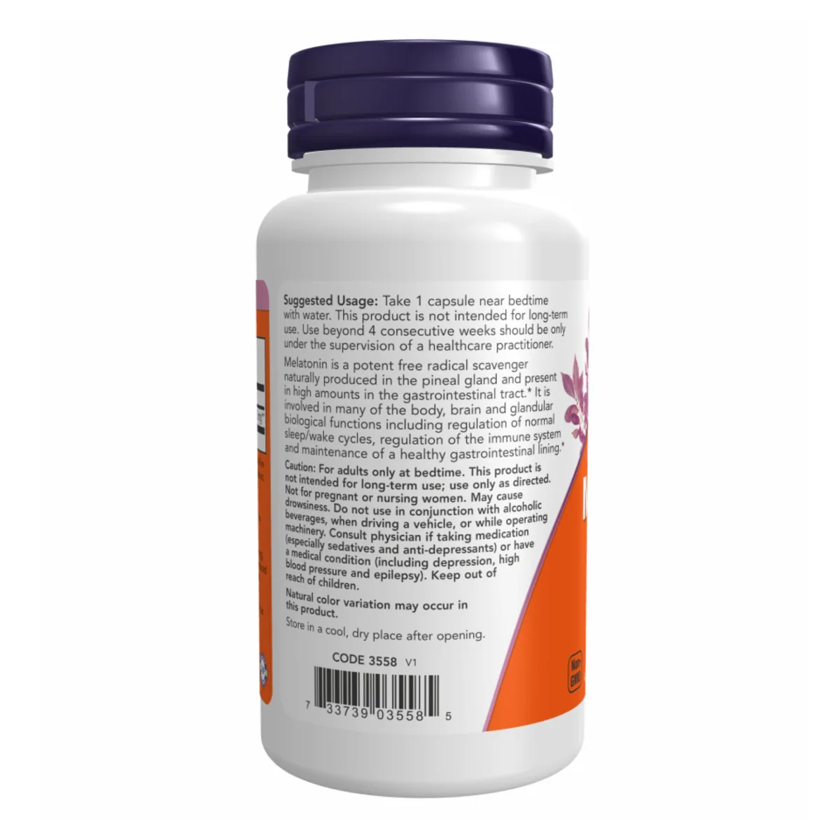 Мелатонін 20 мг Now Foods вегетаріанські капсули 90 шт