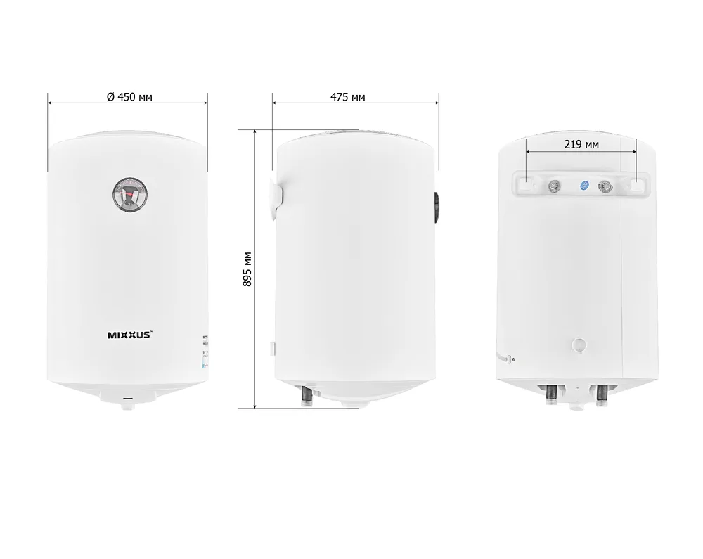 Водонагреватель накопительный MIXXUS EWH-07100 100 л сталь мокрый ТЭН 1,5 кВт