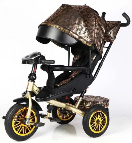 Велосипед 3-х колесный BestTrike поворотное сиденье корзина Bluetooth USB для детей с музыкальной фарой