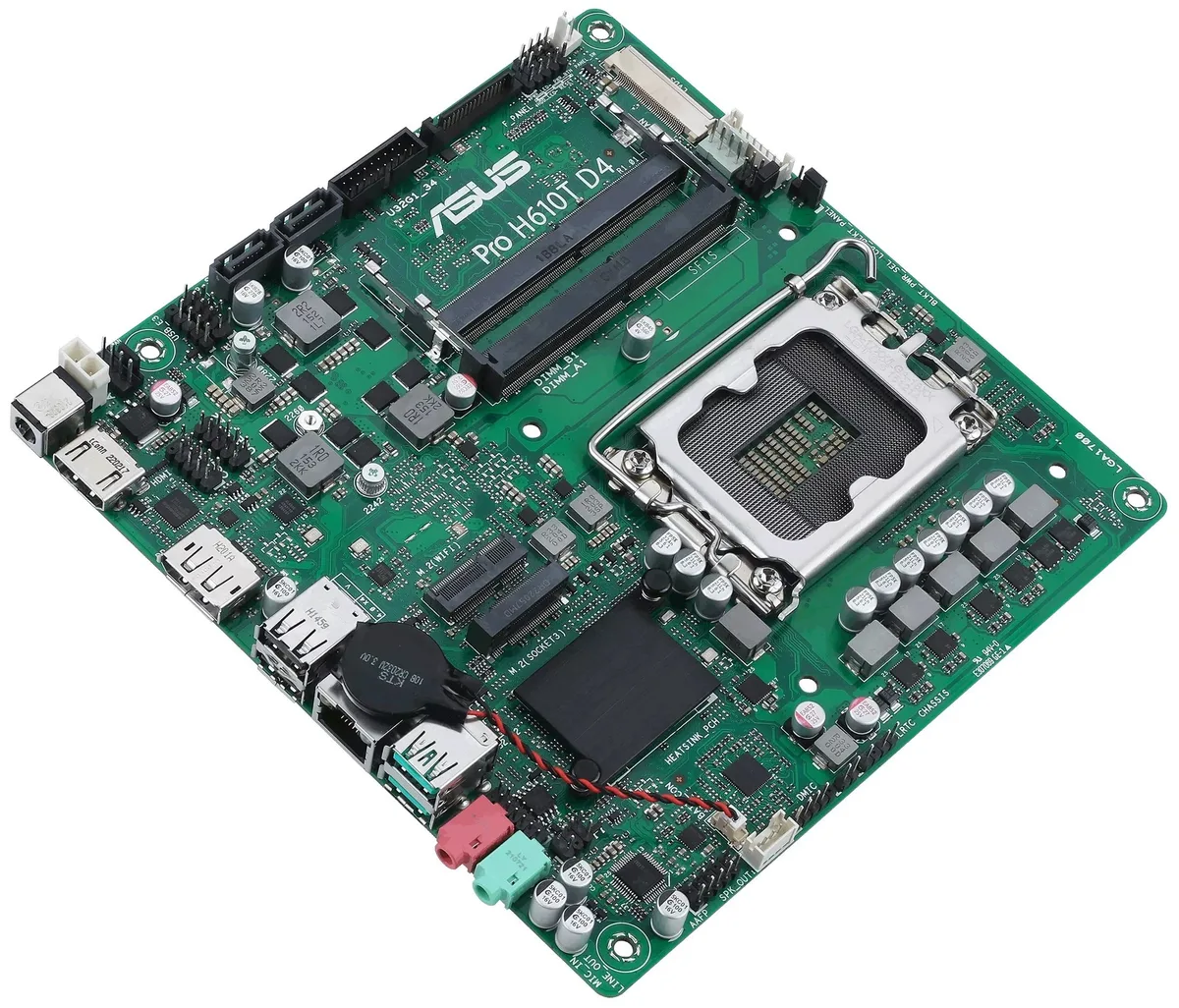 Материнська плата ASUS H610 mITX LGA1700 2xDDR4 HDMI DP LVDS