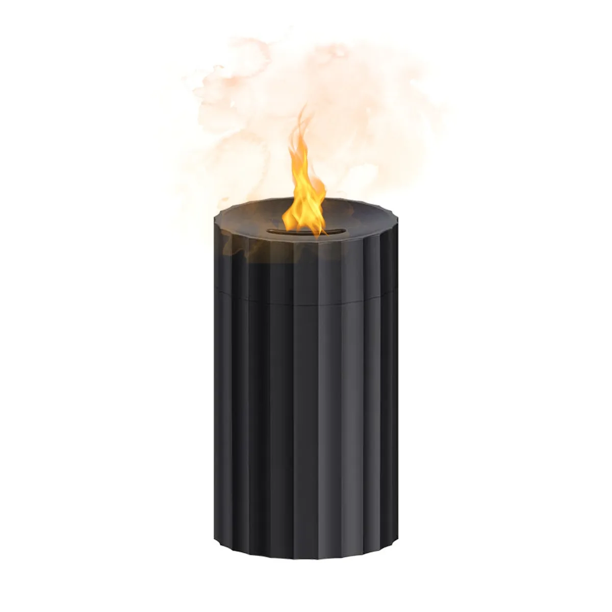 Ультразвуковий зволожувач повітря 3в1 A1 Flame аромадифузор LED підсвічування чорний 100 мл